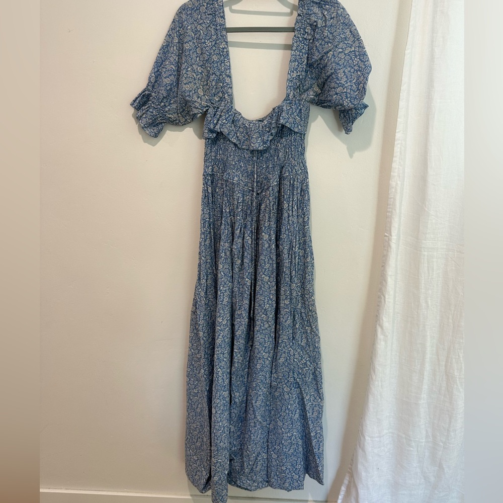 Floral Blue Women's Dress